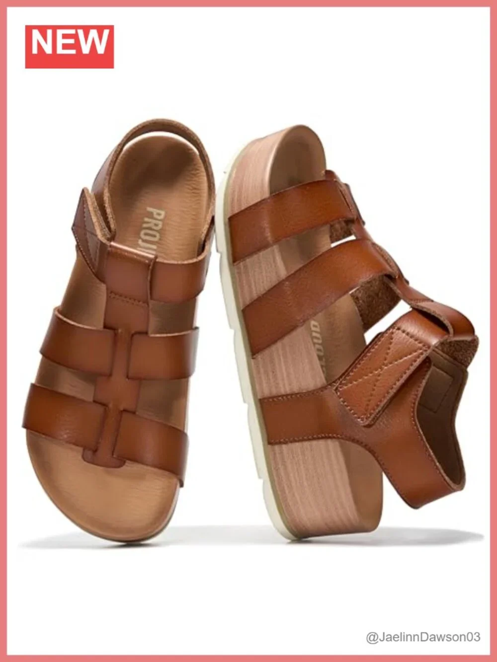 Strappy Wedge Sandals with Plush Insole, Non-Slip, Water-Resistant, Adjustable